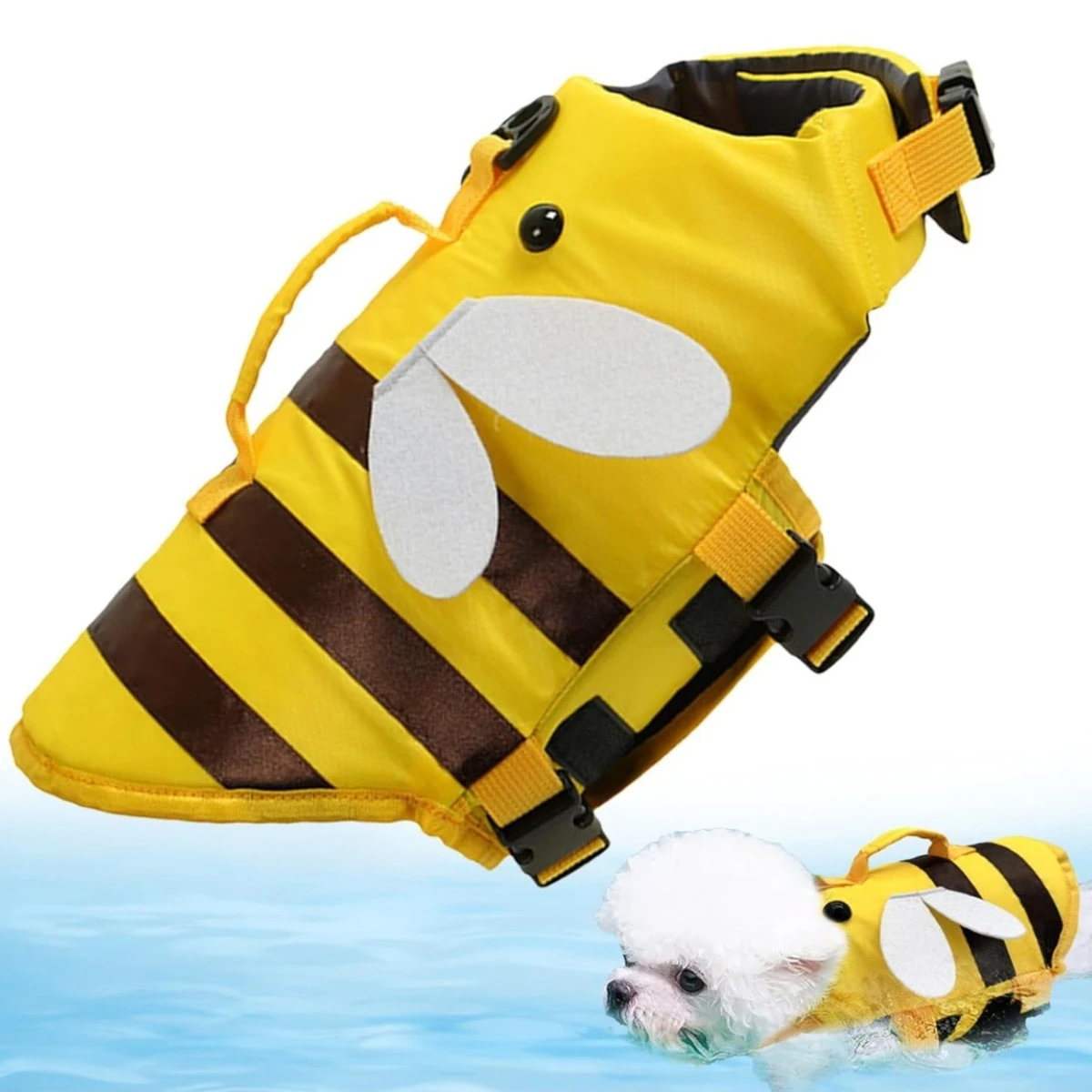 

Pet Swim Practice Supplies Summer Pet Dog Life Jacket Vest Clothes Adjustable Waterproof High Buoyancy Durable