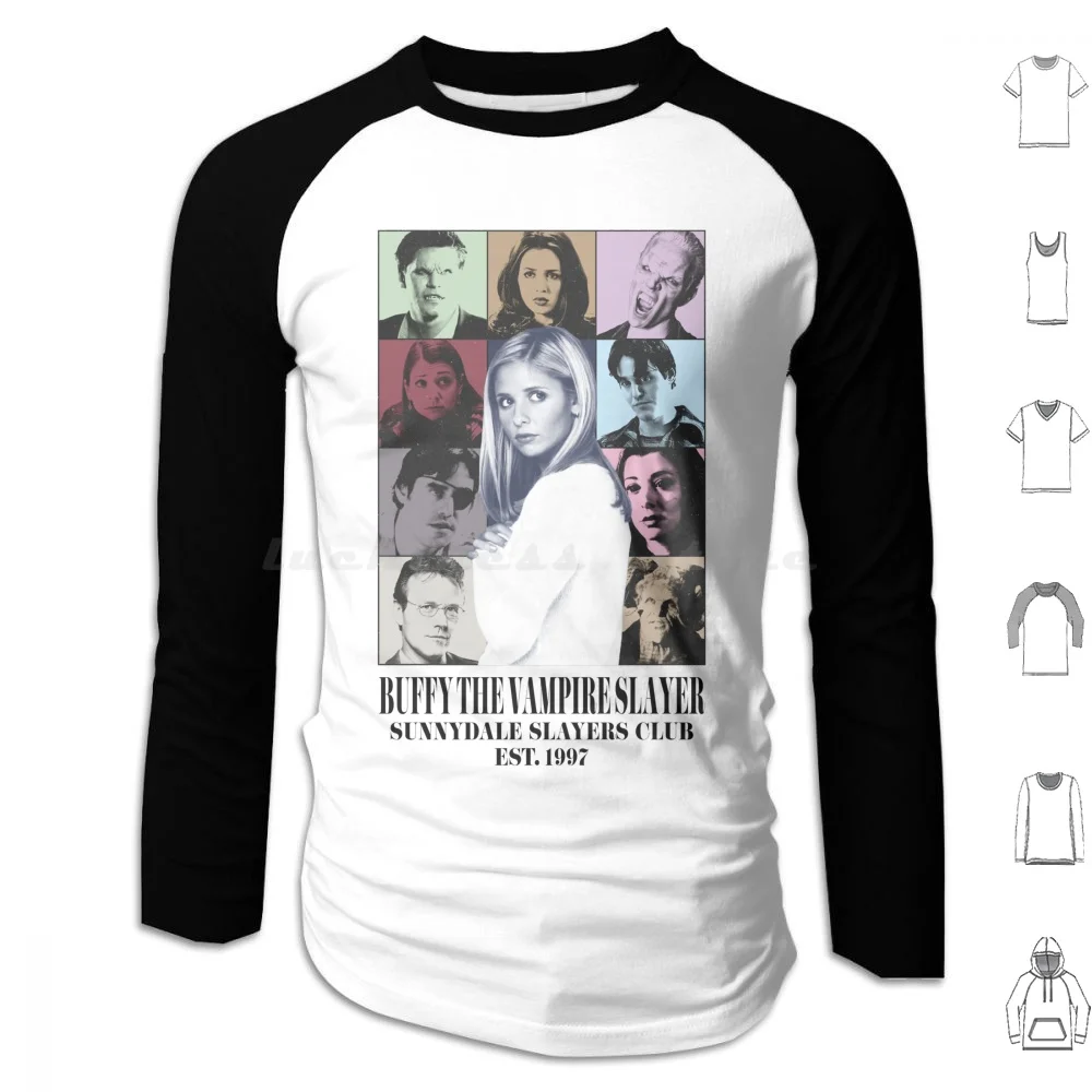 Buffy The Vampire The Eras Tour Hoodie cotton Long Sleeve Buffy Summers Willow Rosenberg Xander Harris Rupert Angel