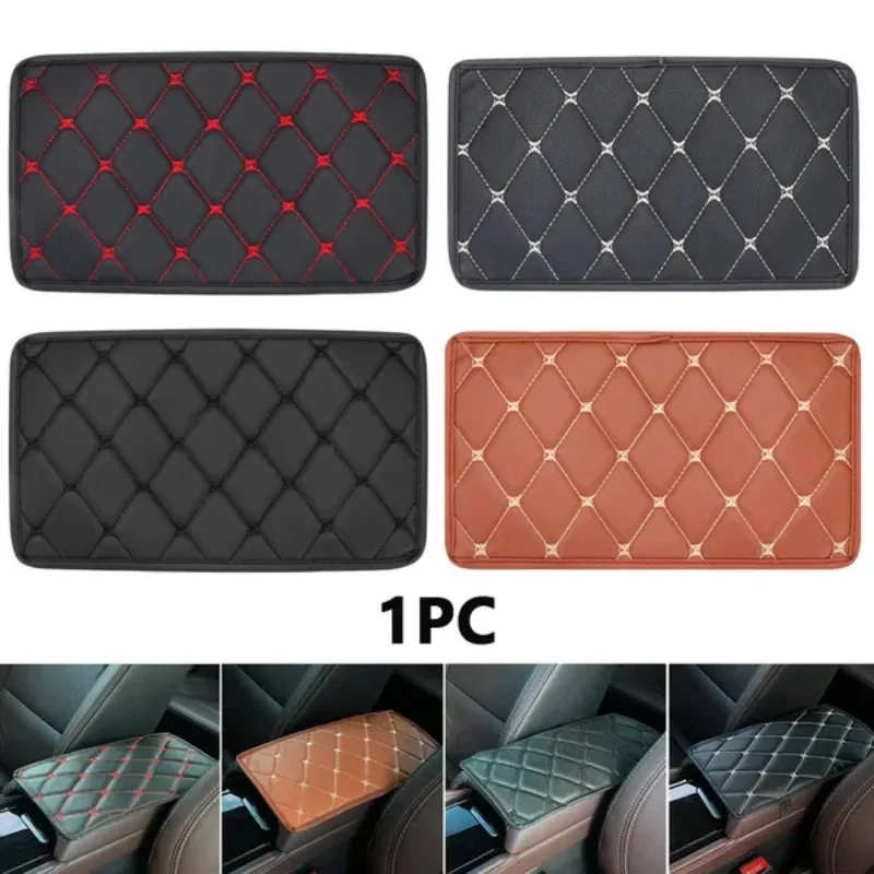 1PC Apoio de Braço Automotivo em Couro PU com Almofada e Caixa de Armazenamento, Protetor de Apoio de Braço para Interior de Carro
