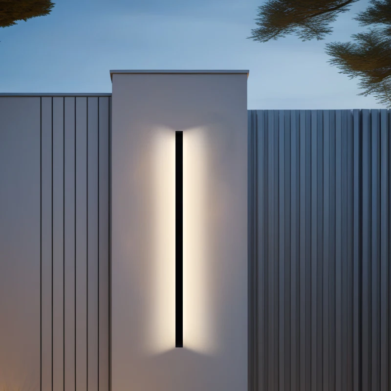 Nordic Modern Waterproof Outdoor Long LED Wall Lamp IP65 Aluminum Wall Lamp Garden Porch Wall Lamp 85-265V Wall Washer