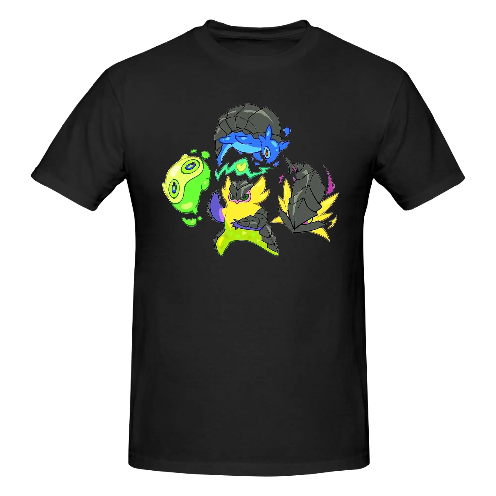 1 Piece Creature Crew Spray Funny 100% Cotton T-Shirt V-Valorant Stylized FPS Fans Tees Tops For Men