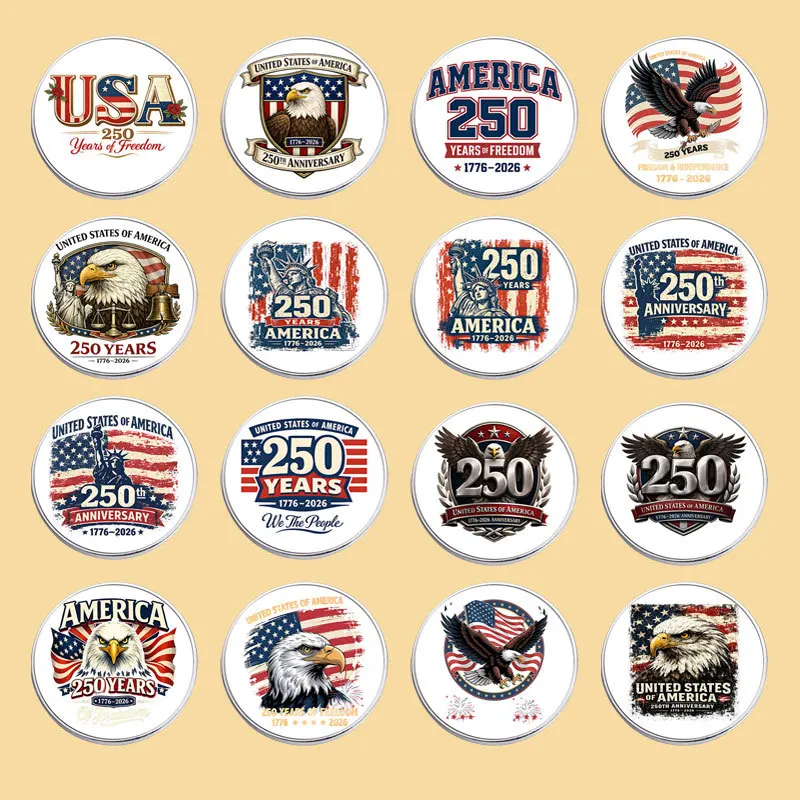 Vintage Brooches 250th Anniversary Independence Day Metal Badges Small Gifts Wholesale Bag Pins for Backpacks Backpack Pin Lapel