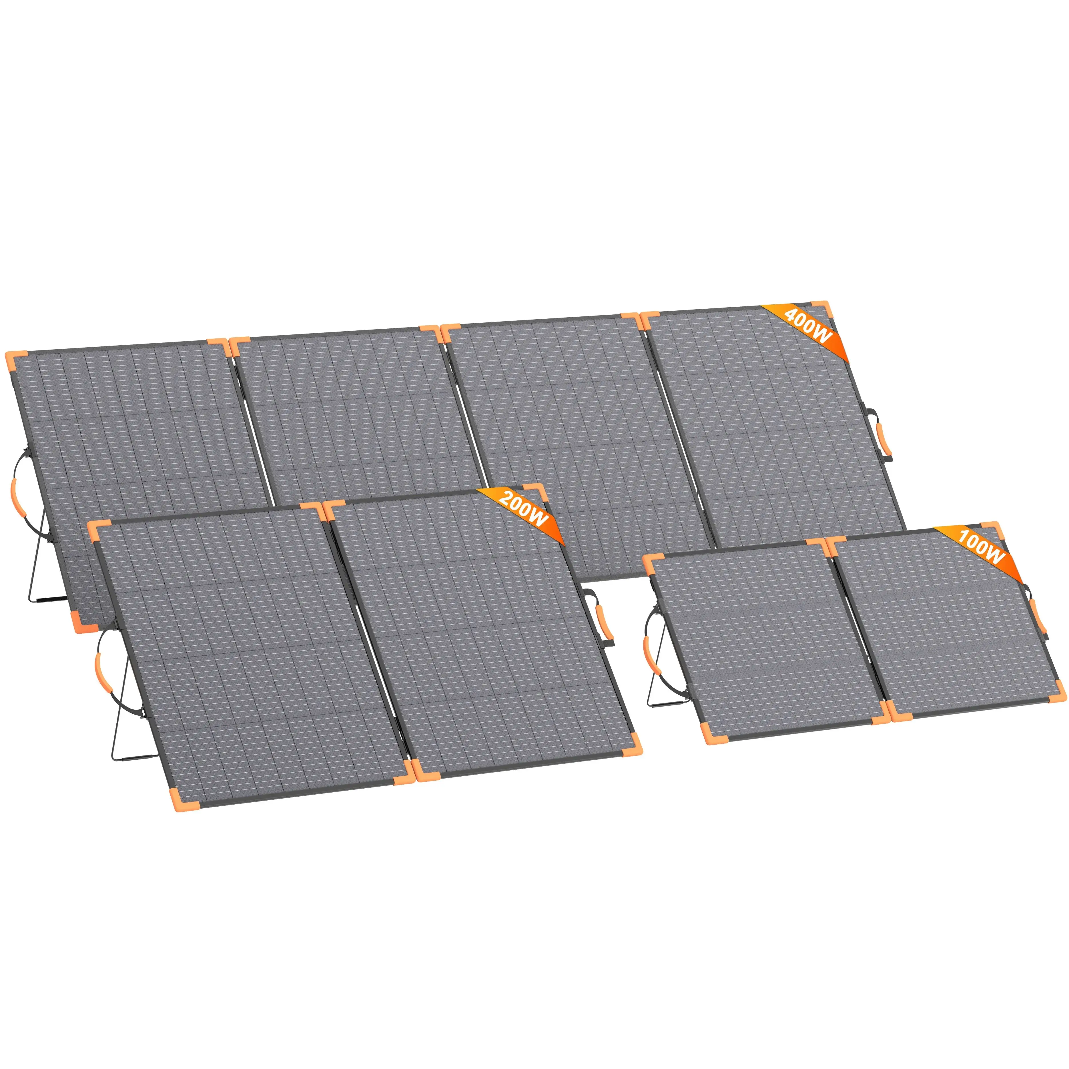 MHPOWOS 20V/40V Bifacial Zonnepaneel 100W/200W/400W Opvouwbare Zonnelader met 23,4% Energieconversieratio voor Kamperen - afbeelding 2