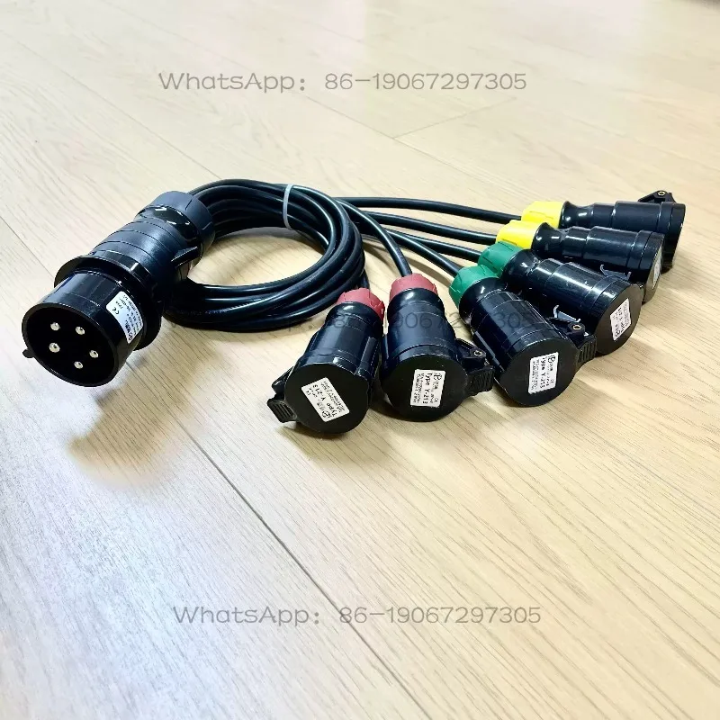 32A loose tail, stage light power cord 32A one point six, light power cord one drag six pig tail line, loose tail