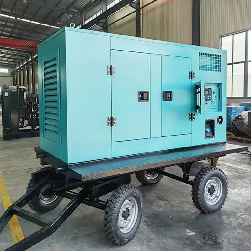 CNMC Trailer Type Diesel Generator 30KW 50KW 80KW 100KW Customizable Emergency Power Combustion Genset Factory Commercial Use