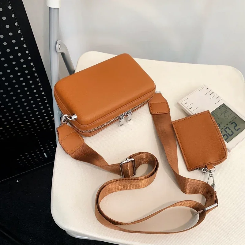 zipper PU Box High Quality Shoulder Bags Solid color Crossbody Bags for Women 2024 FashionBolsas Femininas