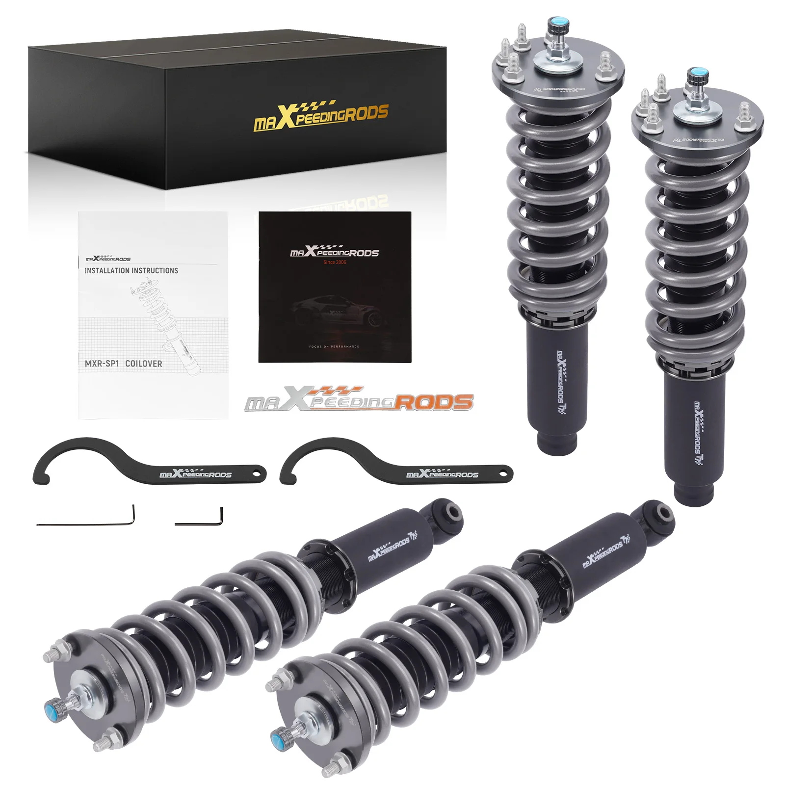 

MaXpeedingrods T7 койловеры 24-позиционный комплект демпфера подвески для Honda Accord 1998-2002 Acura TL CL II 1999-2003