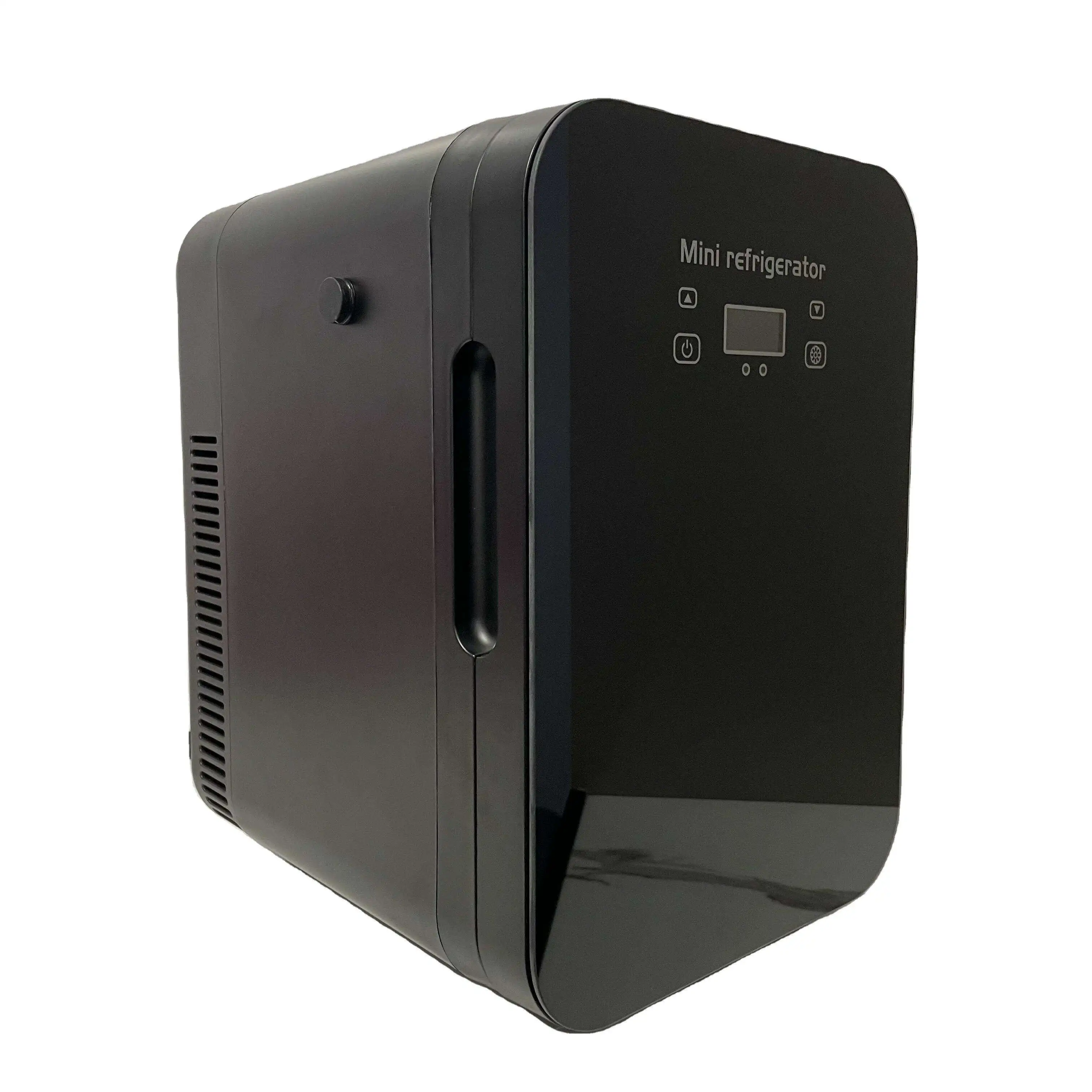 

Portable 10L Mini Fridge LCD Temp Control Thermoelectric Coffee Milk Cooler Black Battery Operated Single for Car Home Hotel RV