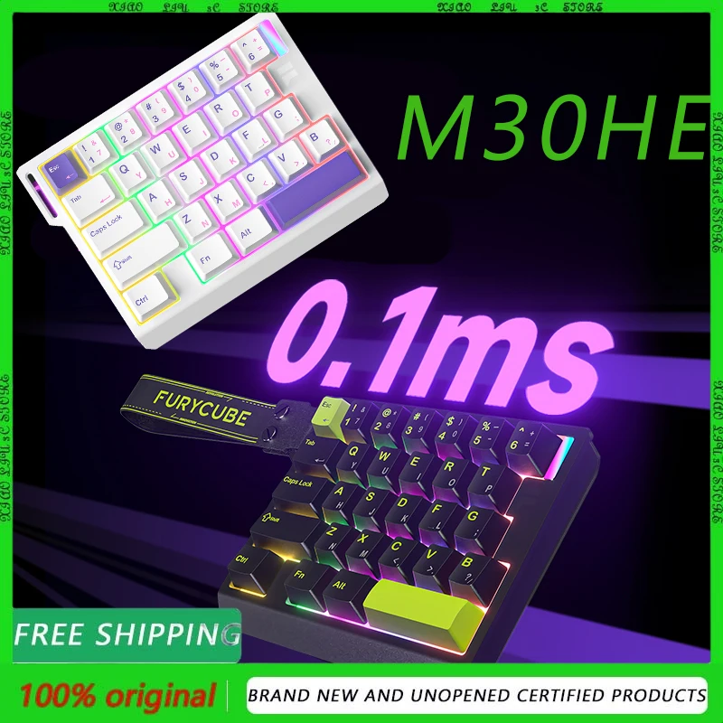 

FURYCUBE M30HE одноручная киберспортивная механическая клавиатура с магнитной осью, проводная игровая плиточница для офиса и компьютера