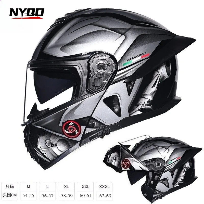 

Motorcycle helmet dual sunshade modular folding full face helmet suitable for adult men and women approved by DOT