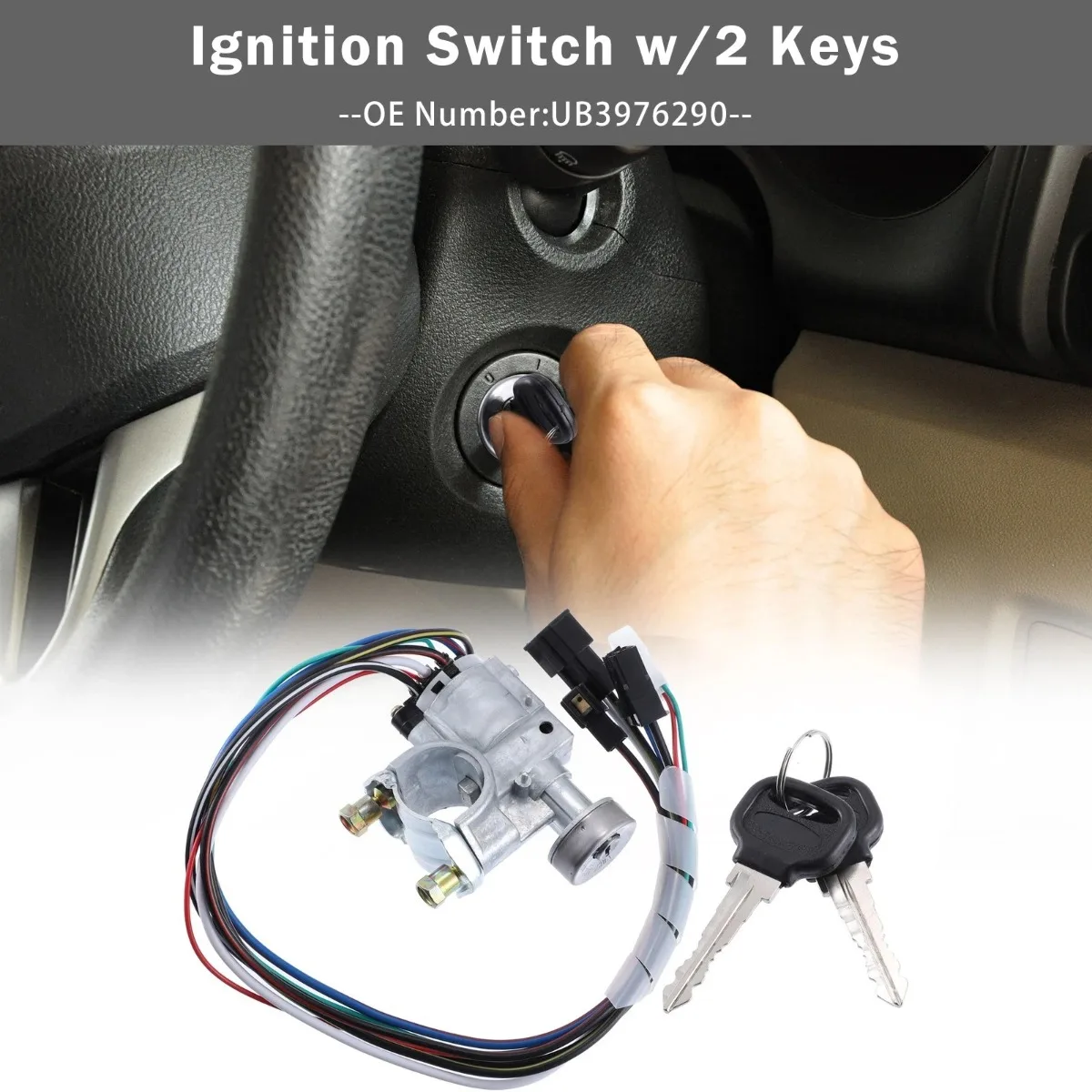 Car Ignition Switch w/2 Keys UB3976290 Replacement Accessories For Mazda Pickup B2000 B2200 B2600 1986-1993