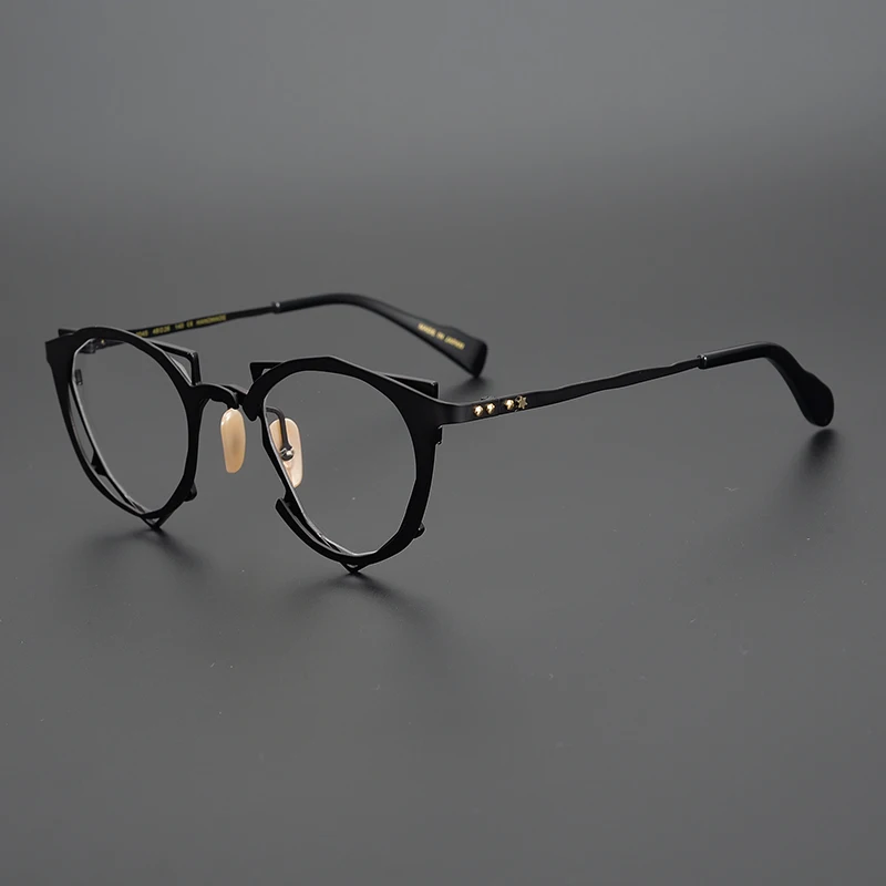 The Wonderful Combination of Circles And Triangles Fashionable Outdoor Style Premium Alloy Men Women 3A+ High Quality Eyeglasses