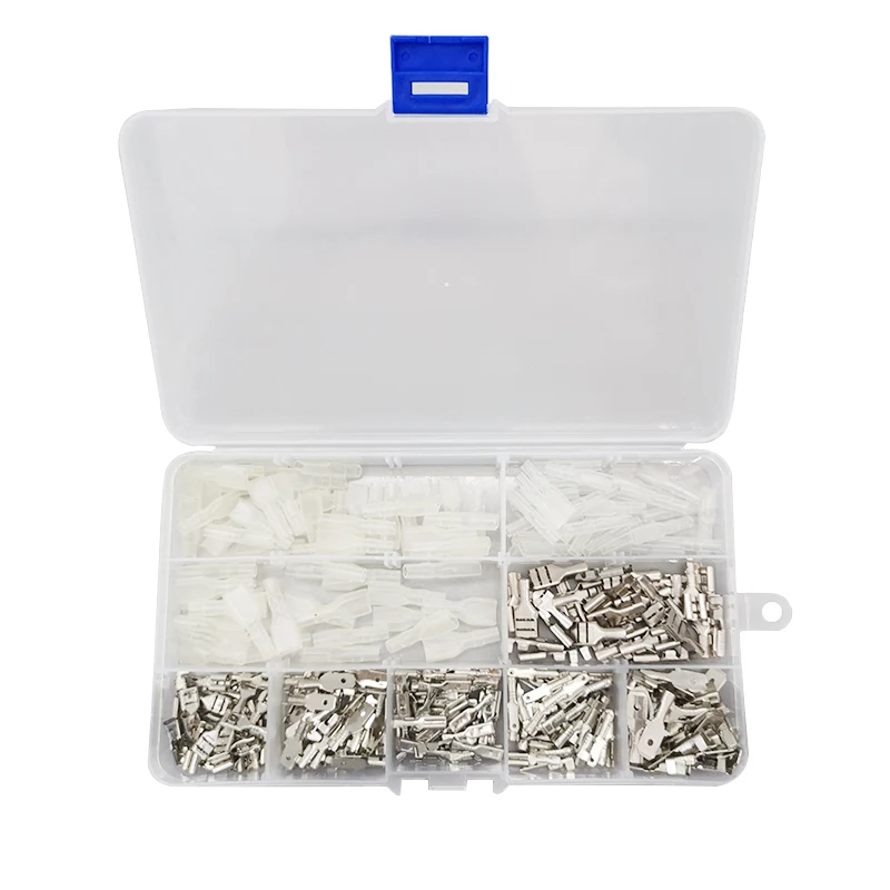 270pcs Car Male+Female Spade Crimp Terminal Connector Kit 2.8mm 4.8mm 6.3mm