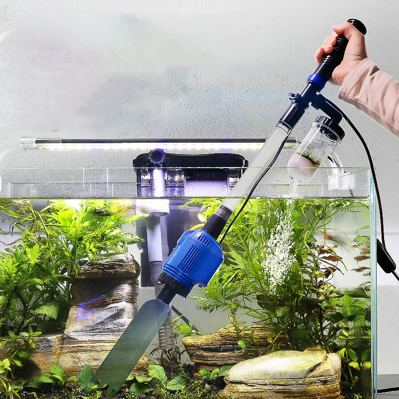 

220V Electric Water Changer Cleaner Aquarium Sand Washer Fish Tank Filter Powerful Suction Syphon Operated Vacuum Gravel Siphon