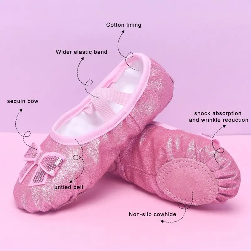 Dance Shoes Female Multi-Color Soft Sole Chinese Dance Children Practice  Baby Ballet Shoes