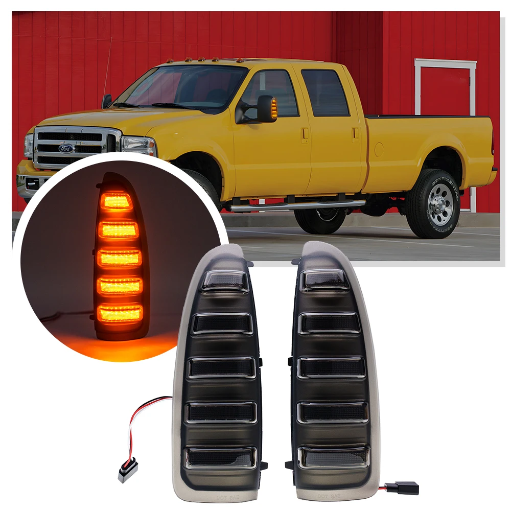 

Светодиодный фонарь переднего бокового зеркала с переключателем для Ford F-250 F-350 F-450 2003-2007 гг., указатель поворота Super Duty Ford Excursion