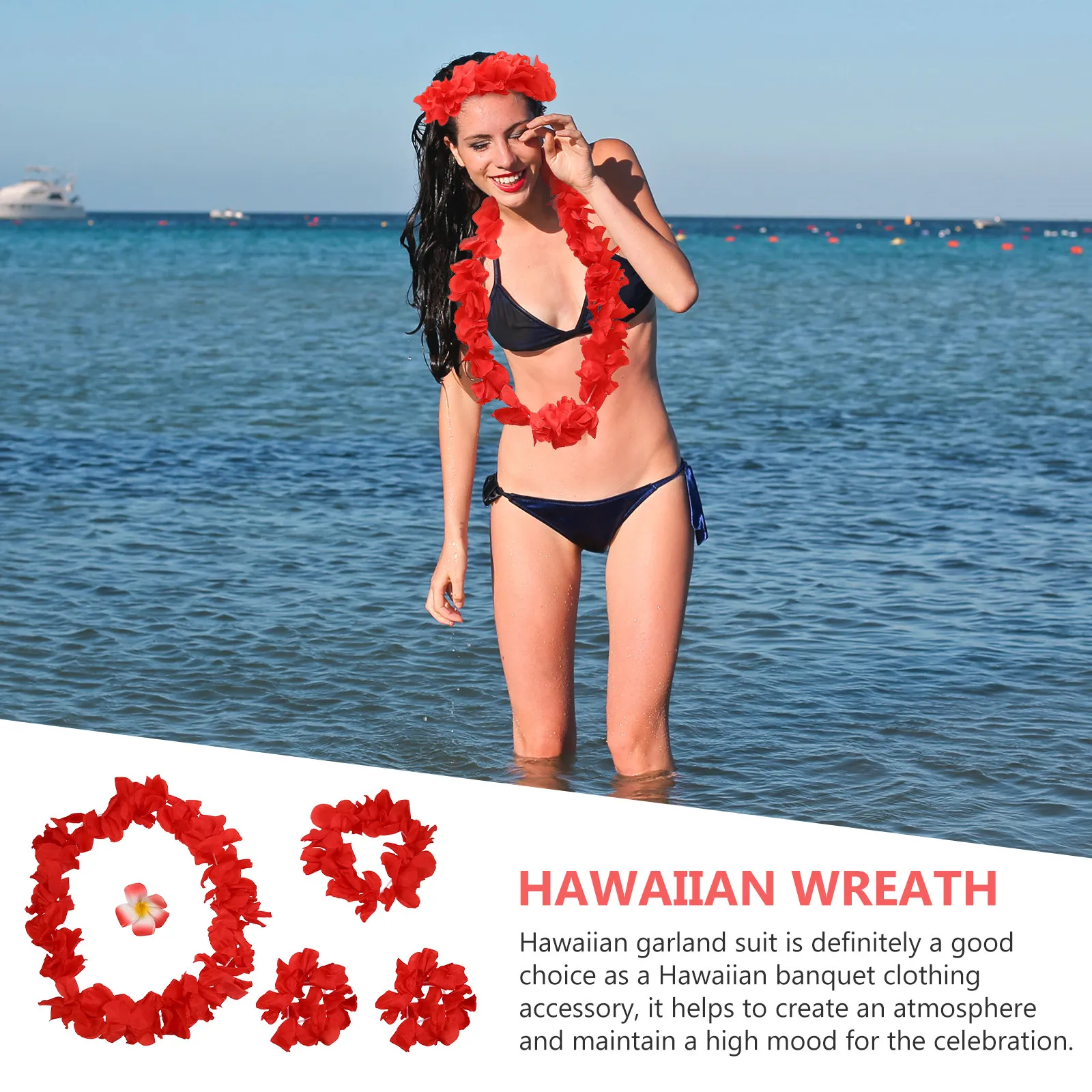 

3 комплекта гавайских леев: цветочные гирлянды, эластичные повязки на голову, браслеты, заколки для волос с плюмерией. Товары для тропических вечеринок, пляжных праздников и дней рождения.