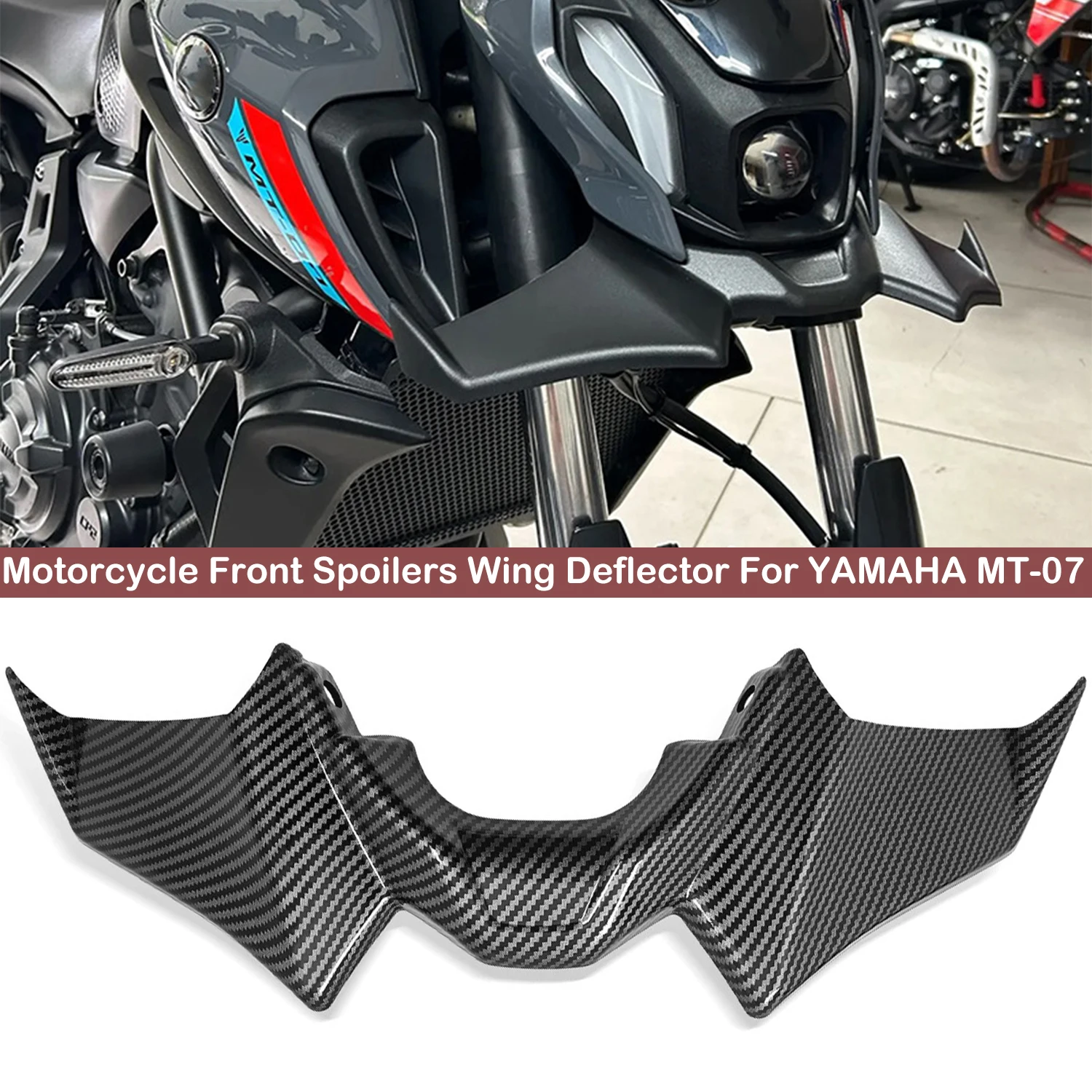 

Спортивная прижимная сила для мотоцикла, голые передние спойлеры, аэродинамический дефлектор крыла для YAMAHA MT-07 SP MT 07 2021 2022 2023 2024 MT07