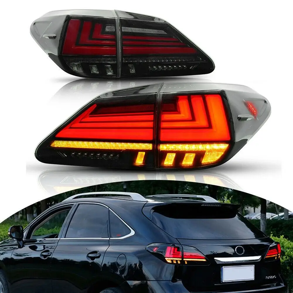 LED Tail Lights For Lexus RX RX270 RX350 RX450 2009-2015 Assembly With Start Up Animation DRL Turn Signal Sequential Rear Lam