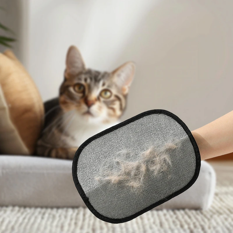 1/2/4 Pieces Pet Hair Removal Tool Reusable Static Removal Gloves for Pets, Removes Pet Fur Hair for Carpets