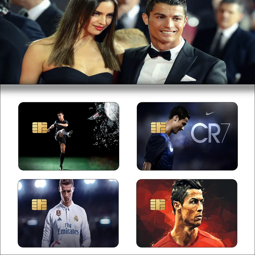 C-Cristiano R-Ronaldo CR7 Anime Spend Or Save Funny Shell On Off Ultra Thin No Fade Sticker Skin Cover Film For Credit Card