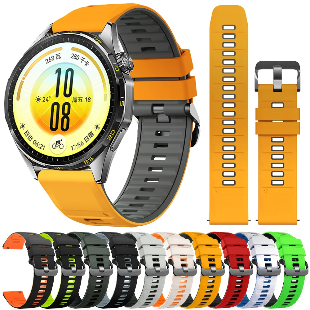20mm 22mm Watch Strap for Huawei Watch 6 5 4 3 Pro 46mm Band GT7 7Pro GT6 GT5 GT4 46mm GT3 SE GT2 42mm Sports Silicone Bracelet