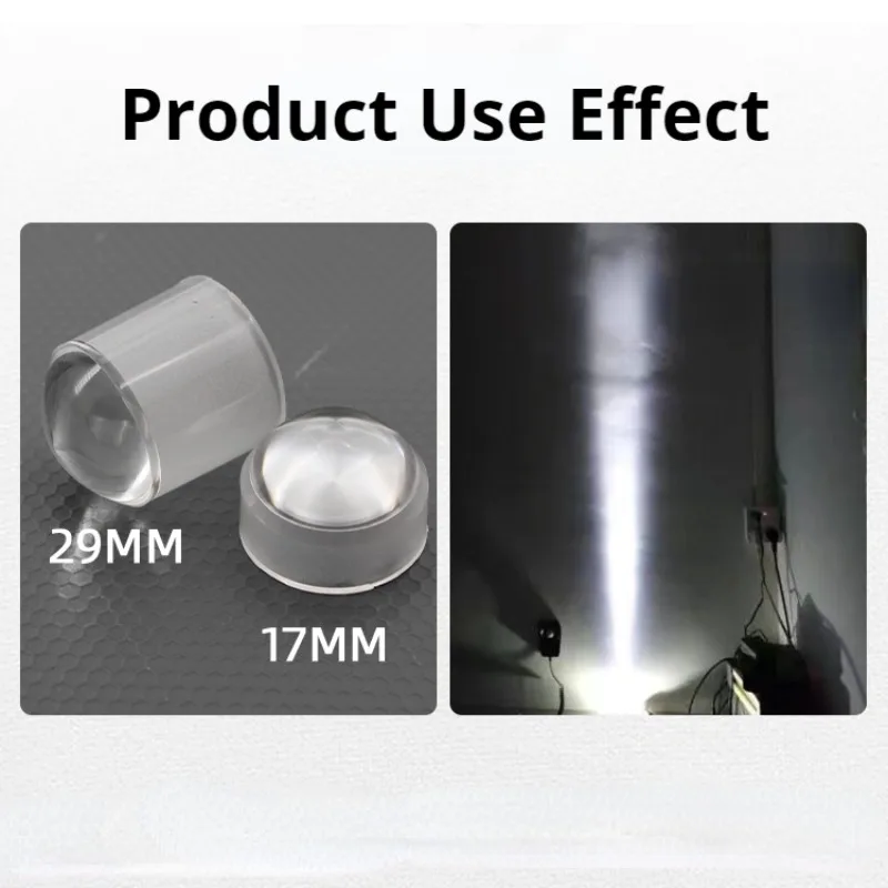 10PCS 1W 3W 5W 3 Degree Focus LED Lenses 3535 XPE XPG2 XHP50 XML5050 CREE Optical Lens A Beam of Light Semiled Spot Flashlight