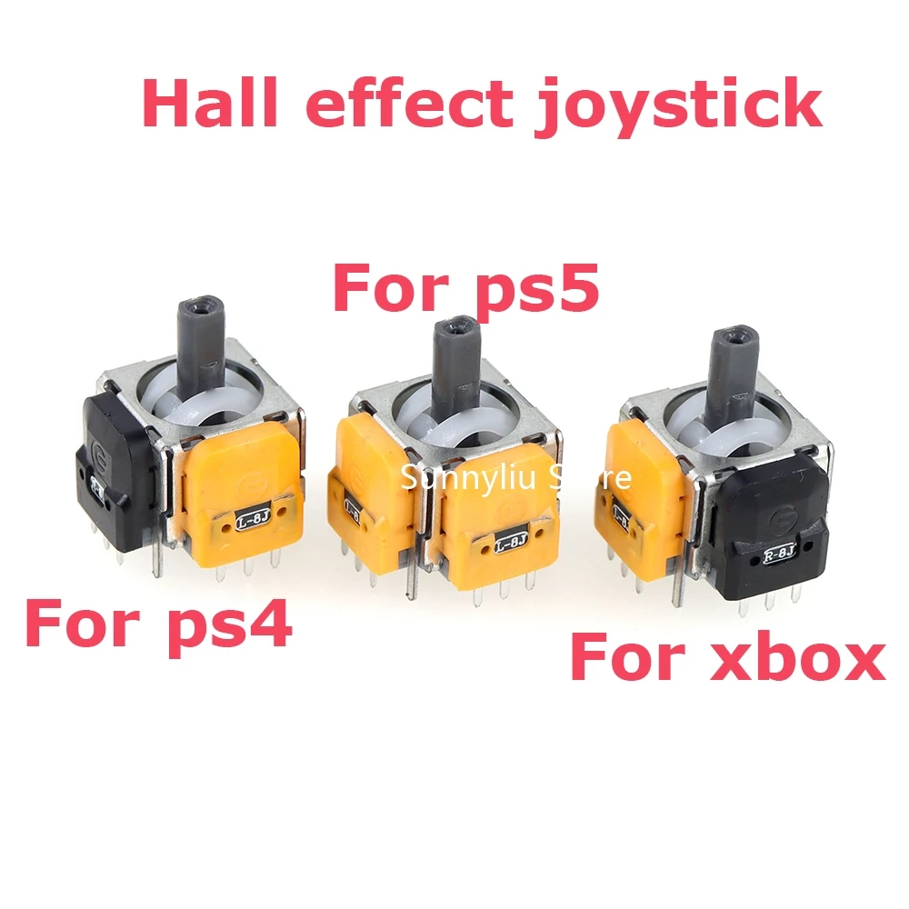 10 pçs laranja efeito hall joystick módulo controlador para ps4 ps5 hall sensor analógico joystick para ps5 xbox um xbox one s series s