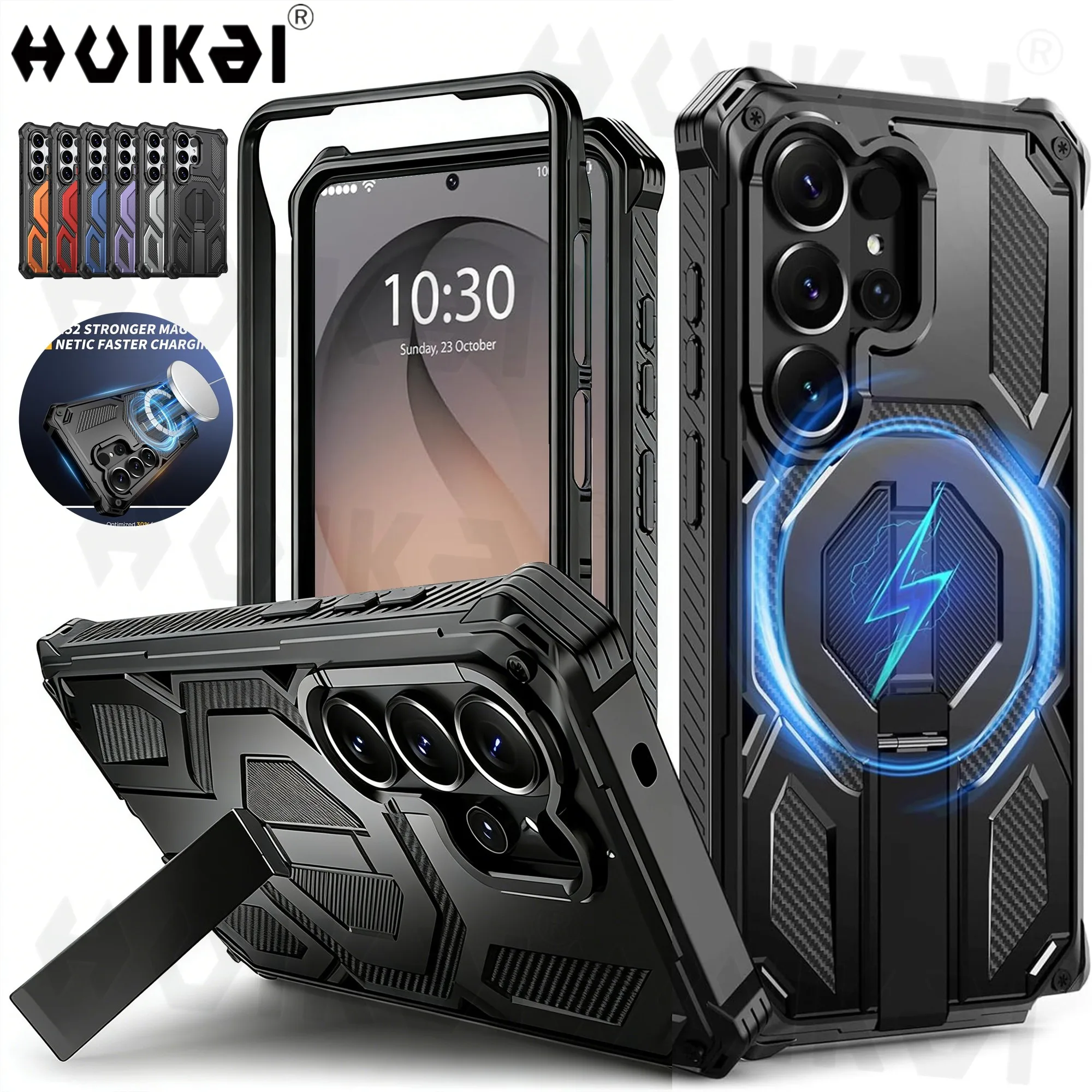 Hülle für Samsung Galaxy S26 Ultra S25 Ultra, magnetisch, militärischer Schutzgrad, stoßfest, starke Stoßdämpfung, Schutzhülle