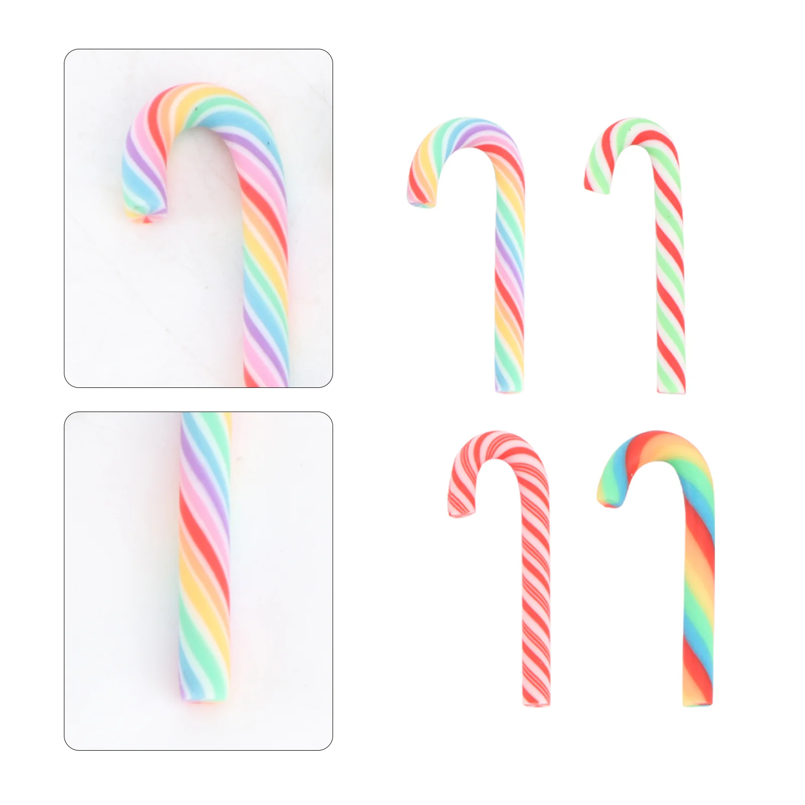 40 Pcs DIY Accessories Bulk Candy Christmas Decorate Phone Accessory Polymer Clay Material Case Ornament Decorative