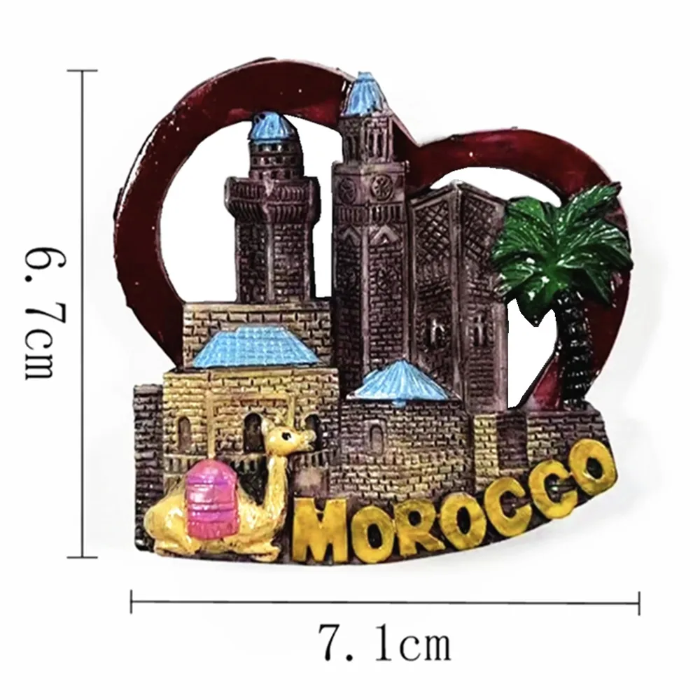 Africa Morocco Resin 3D Fridge Magnets Tourism Souvenir Refrigerator Sticker Handicraft Gift Decoration