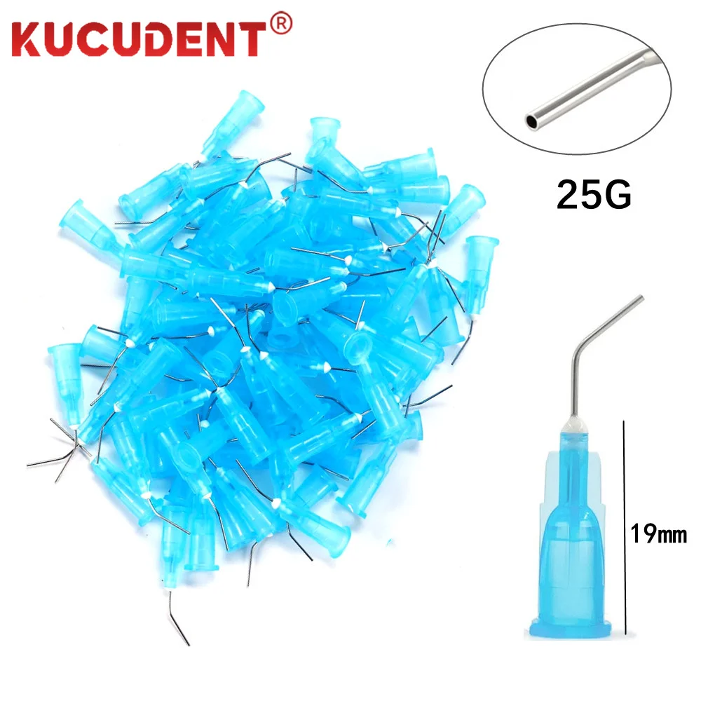 100pcs/Pack Dental Irrigation Bent Needle Tips Etchant Flow Composite Resin Acid Syringe Tip Dispensing Prebent Applicator Tool