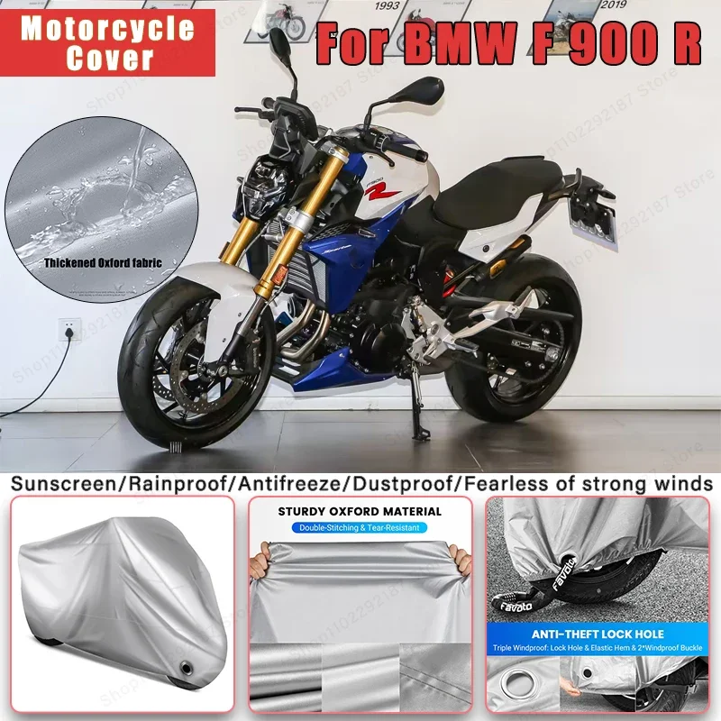 

For BMW F 900 R No Ear Motorcycle Cover - Outdoor Full Body Protection, Waterproof Dustproof Heat-Resistant Moto Accessories