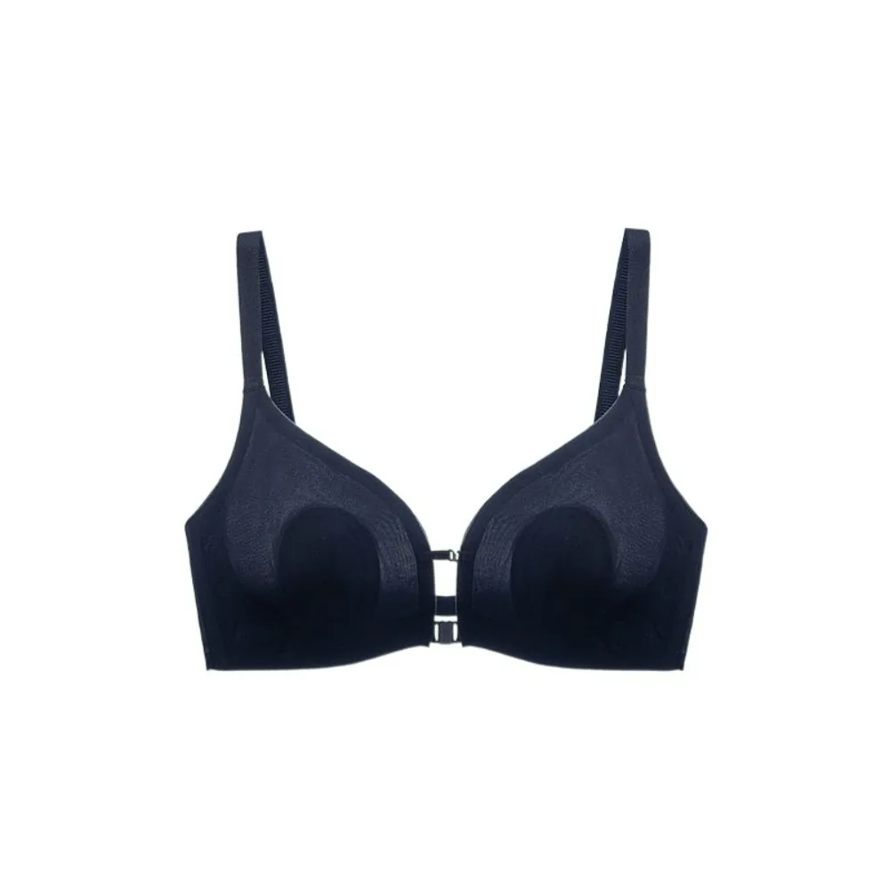 

Comfortable Front Button Wireless Deep V Bra Mesh Thin Ice Silk Women Seamless Underwear Lingerie Shockproof Push Up Bra Girls