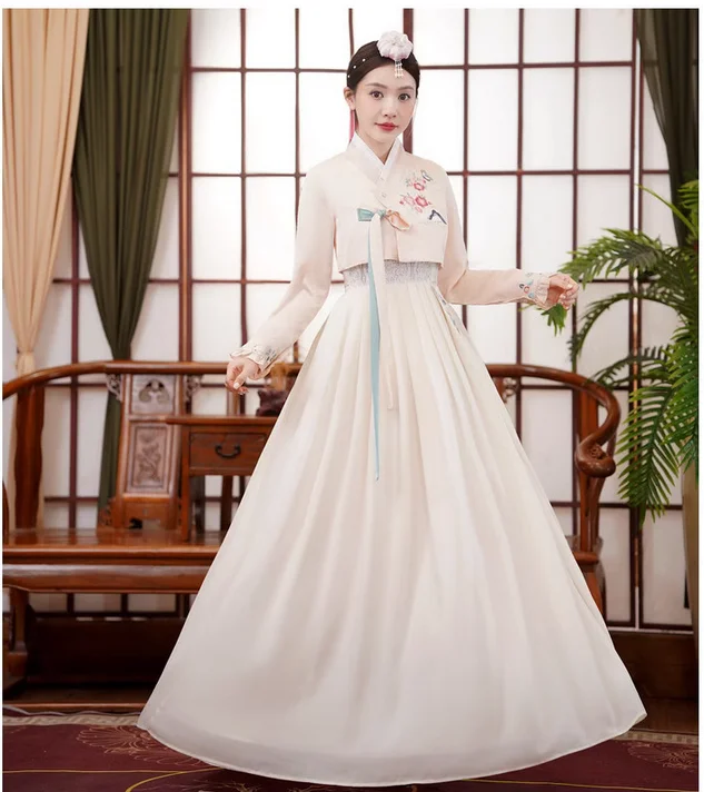 HanBok Female Adult Dance Performance Dress Ethnic Minority Korean Clothing