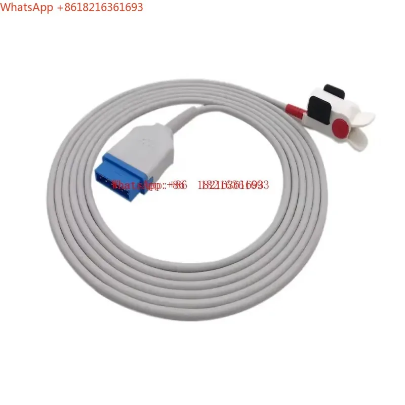 New Arrival Monitor Blood Oxygen Probe Finger Pulse Oxygen Finger Clip Cable, Compatible With GE DASH2500 2000 3000 4000 5000