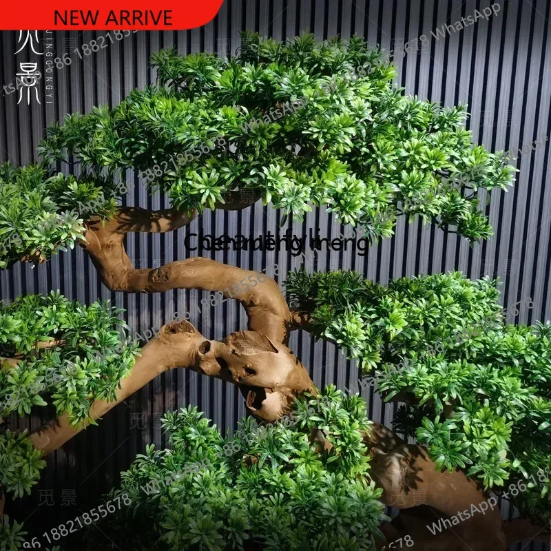 z183   Welcome pine simulation tree Luo Hansong indoor landscaping hotel landscape floor green plant ornament