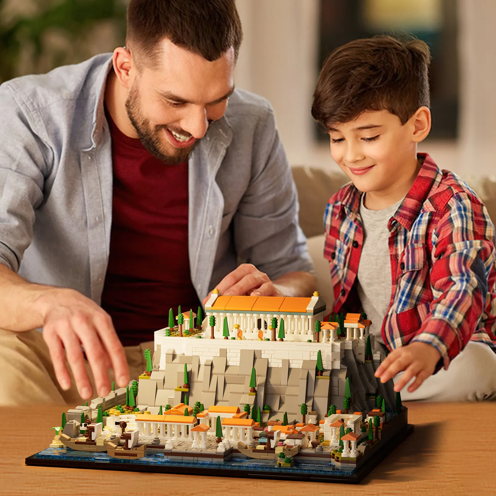 

Creative Greece Historical Architecture Building Block Greek Parthenon Temples Model Sets Construction Brick Educational Toys