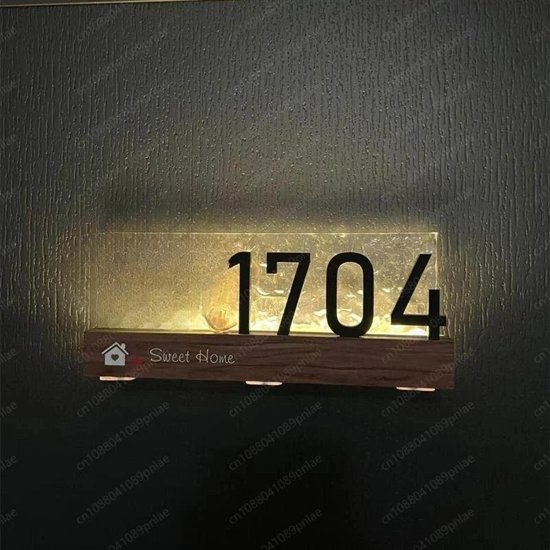 

(без света) 39,5x13,5 см, высококачественный светильник, роскошный номер дома, сделай сам, мультяшный домашний креативный знак