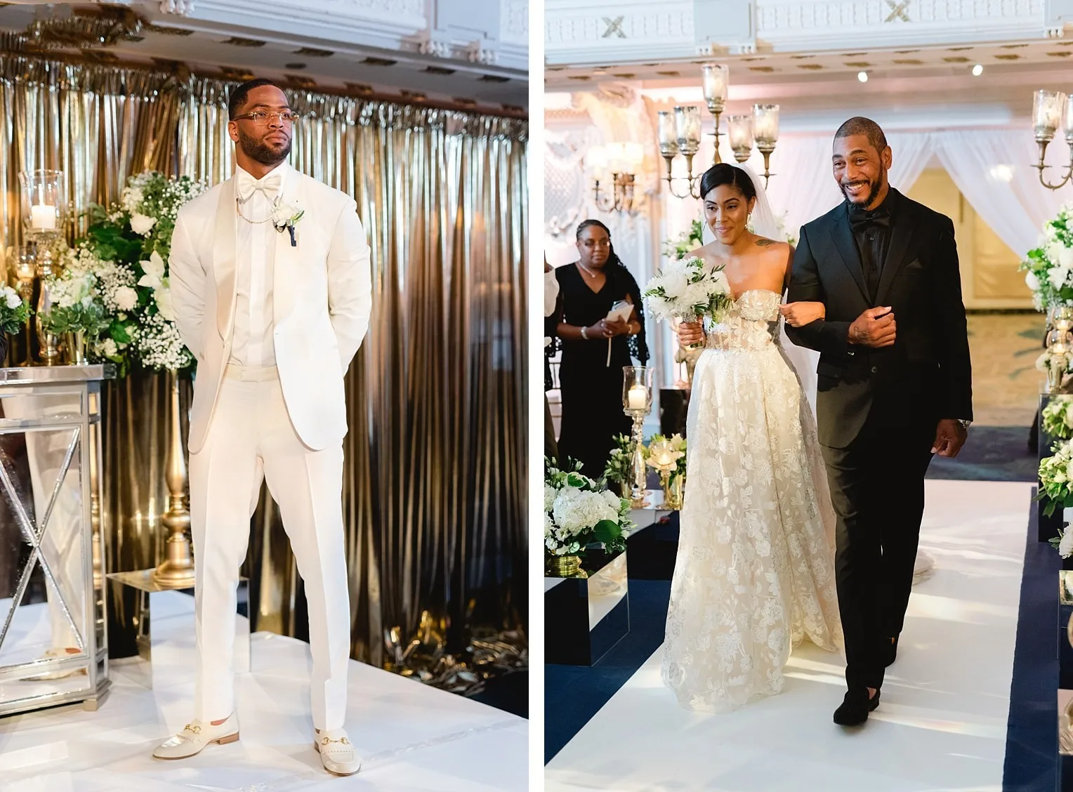 Trajes de boda blancos para novio, Blazer de un botón, doble ventilación, esmoquin, traje de boda, chaqueta de 2 piezas + Pantalones