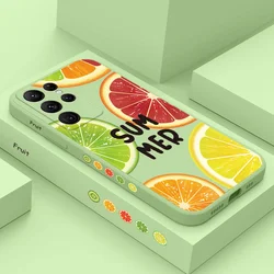 Juicy Plump Fruit Phone Case For Samsung Galaxy S24 S23 S22 S21 S20 Ultra Plus FE S10 S9 S10E Note 20 ultra 10 9 Plus Cover
