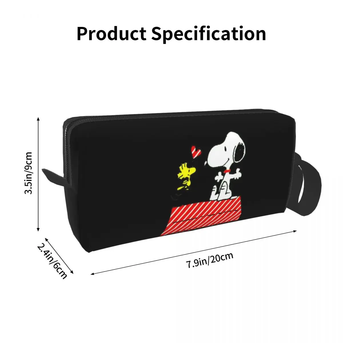 Custom Travel Cartoon Snoopy Red Stripe Disney borsa da toilette Cute Cosmetic Makeup Organizer per Beauty Storage Dopp Kit Case