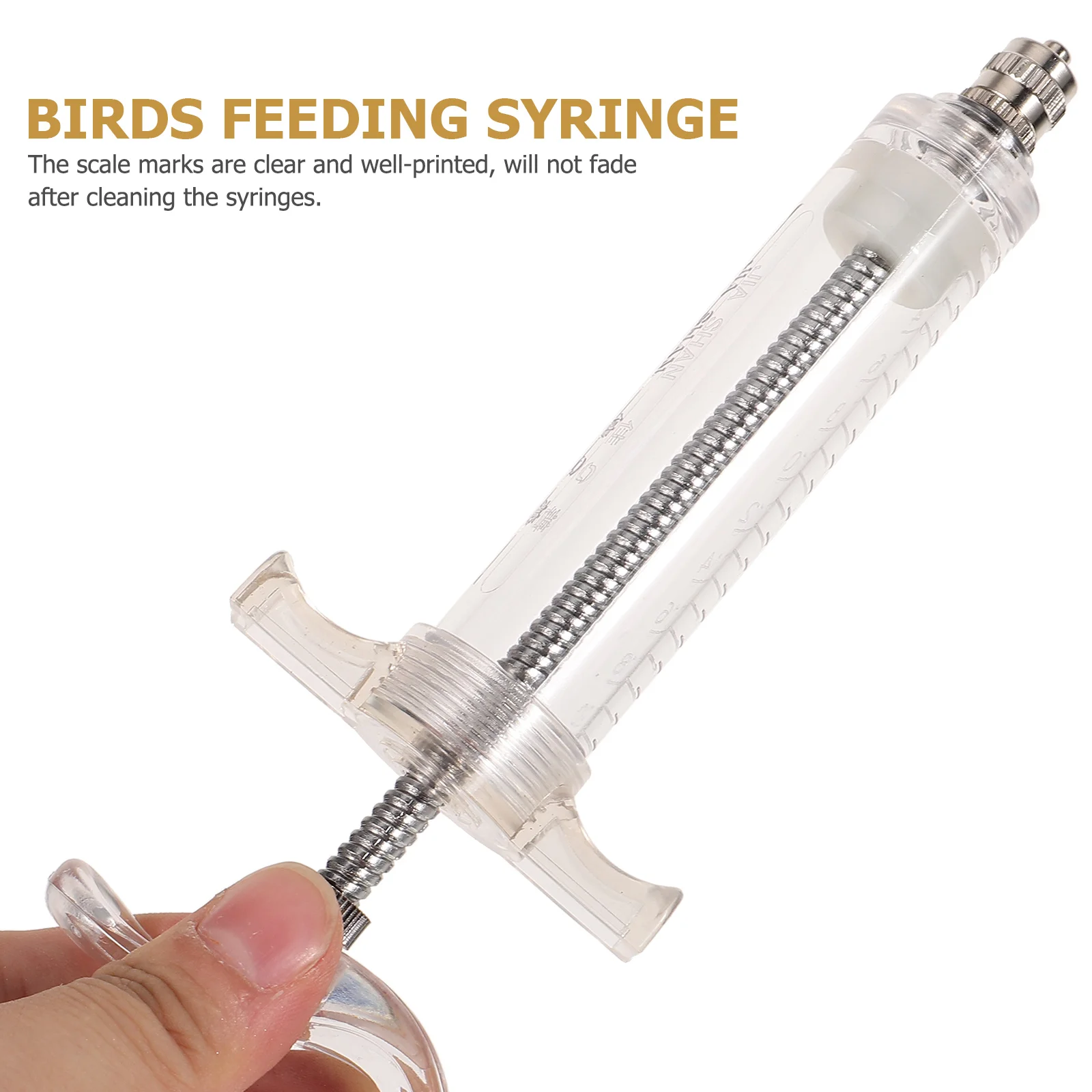 

2 Sets 10ml 20ml Feeding Syringe Durable Plastic Parrot Bird Feeder Pigeon Dove Snake Feeding Tube Syringe Clear Scale Marks