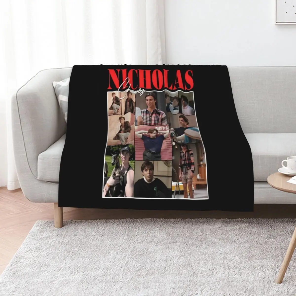 Nicholas Chavez Throw Blanket Cute Decorative Beds Sofa Throw warm for winter Sleeping Bag heavy to sleep Blankets