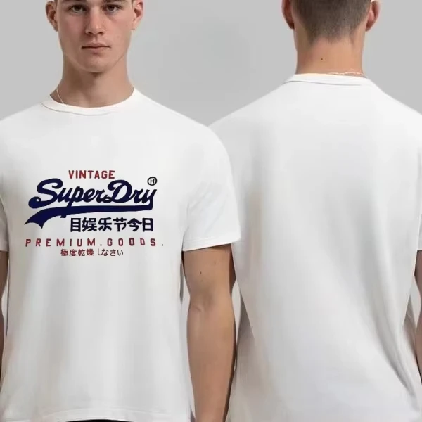 T-shirt en coton pour homme, best-seller 2026, ample et confortable, au style sportif tendance et ambiance Y2K de haute qualité