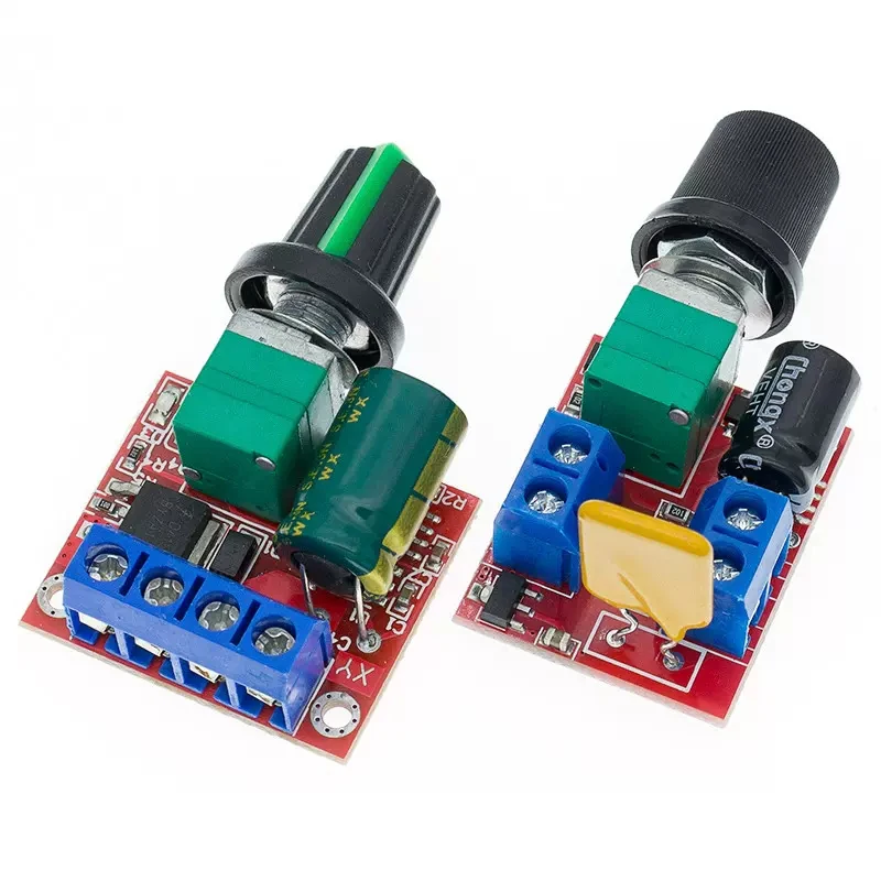 Mini 5A 90W PWM 12V DC Motor Speed Controller Module DC-DC 4.5V-35V Adjustable Speed Regulator Control Governor Switch 24V