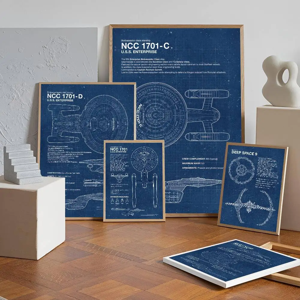 Modernes Star Trek-Blütenblatt-Poster, selbstklebendes Wandbild, Kunst, wasserfester Aufkleber für Bar-Raumdekoration, hochwertiger Druck, Geschenk