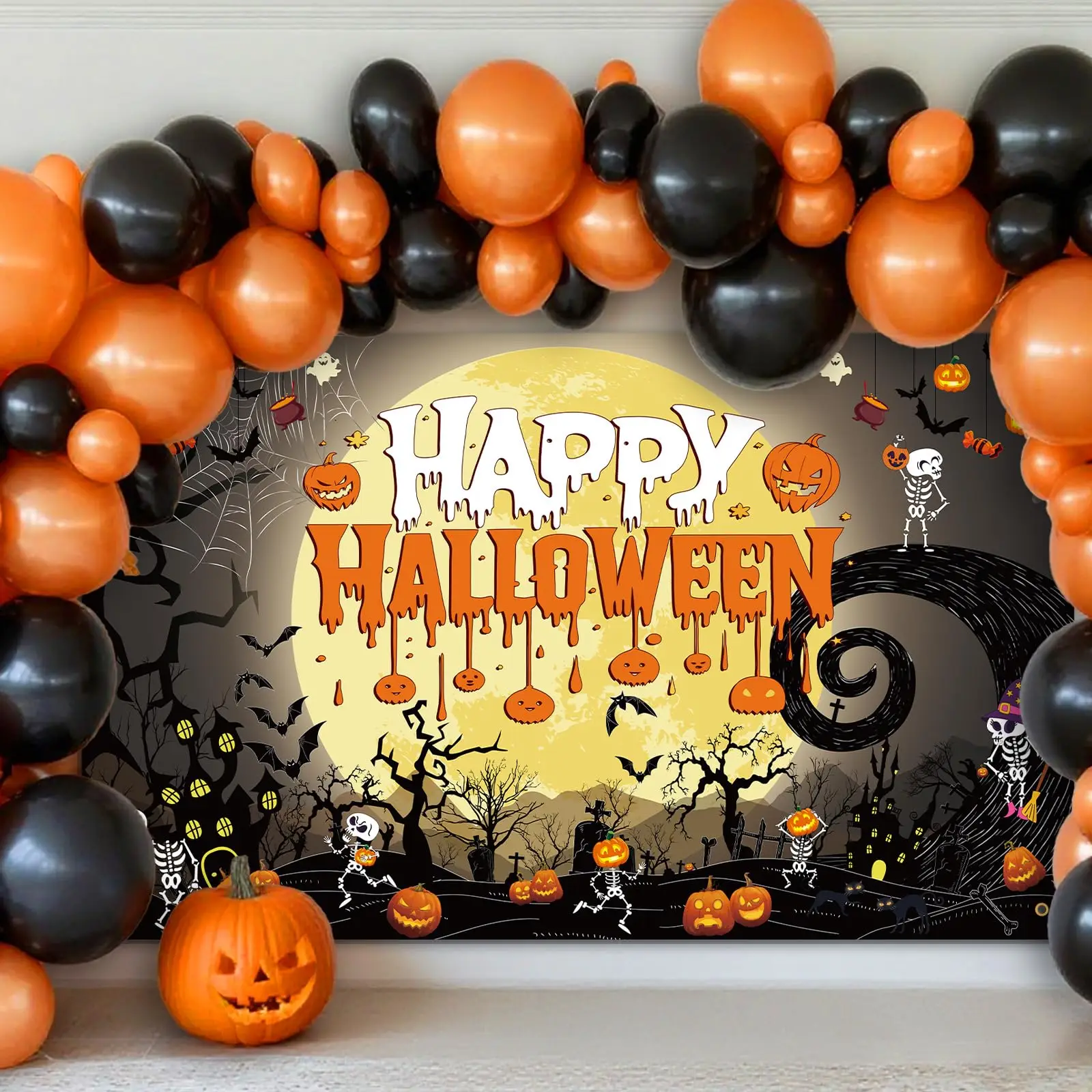 Halloween Large To Small Wall Tapestry Halloween Party Theme Tapestry Room Stuff Gift For Friend Suitable For Bedroom House