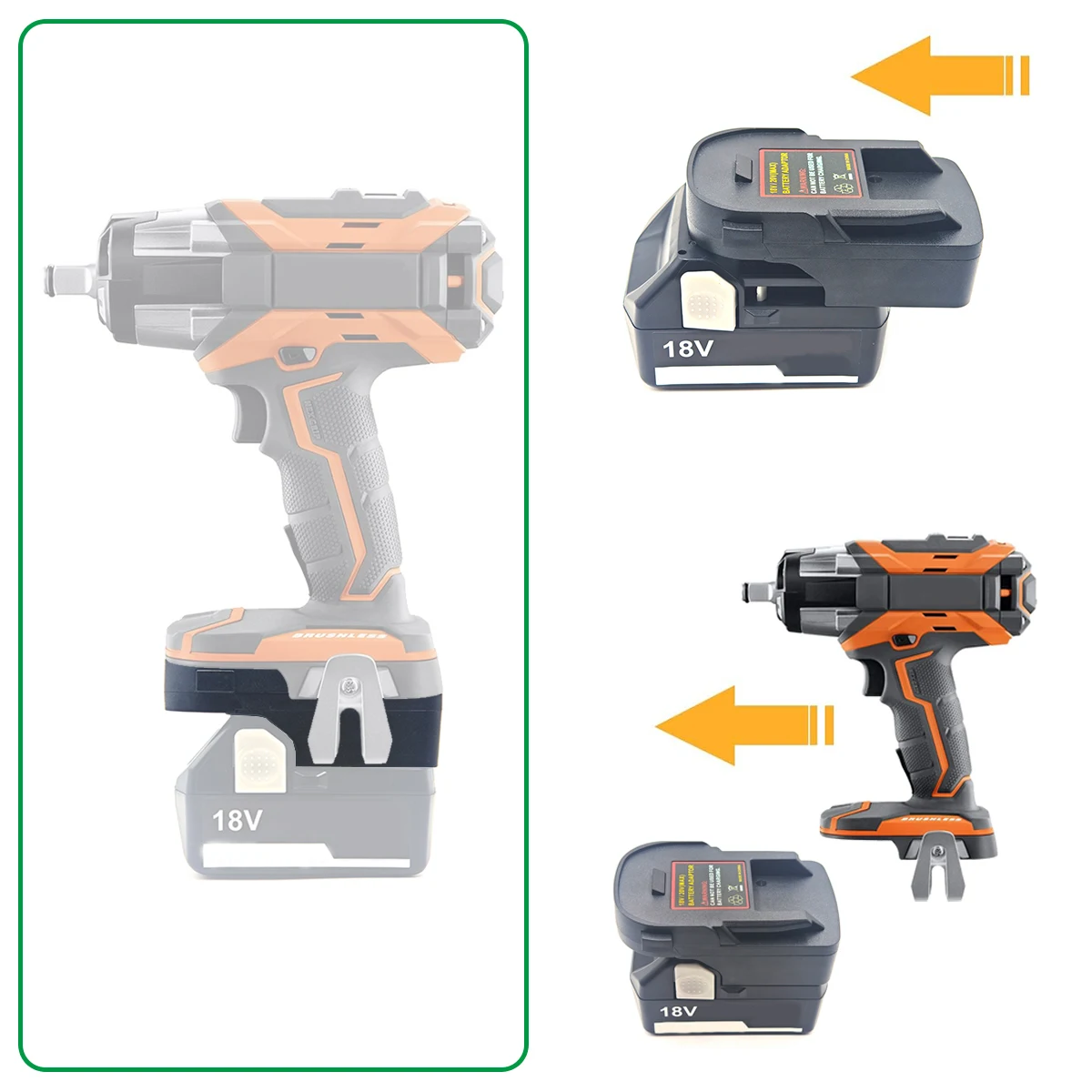 

Адаптер для аккумуляторов Hitachi/Hikoki 18В Li-ion: конвертер для инструментов RIDGID/AEG 18В, преобразователь для электроинструментов
