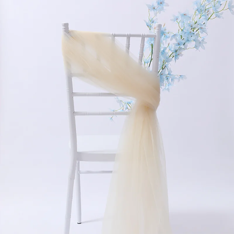 Organza Chair Sashes, Knot Bands, Chair Bows, Wedding Party, Banquet Event, Chair Decoration, 50Pcs